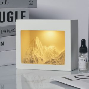 White snow mountain [with lights]